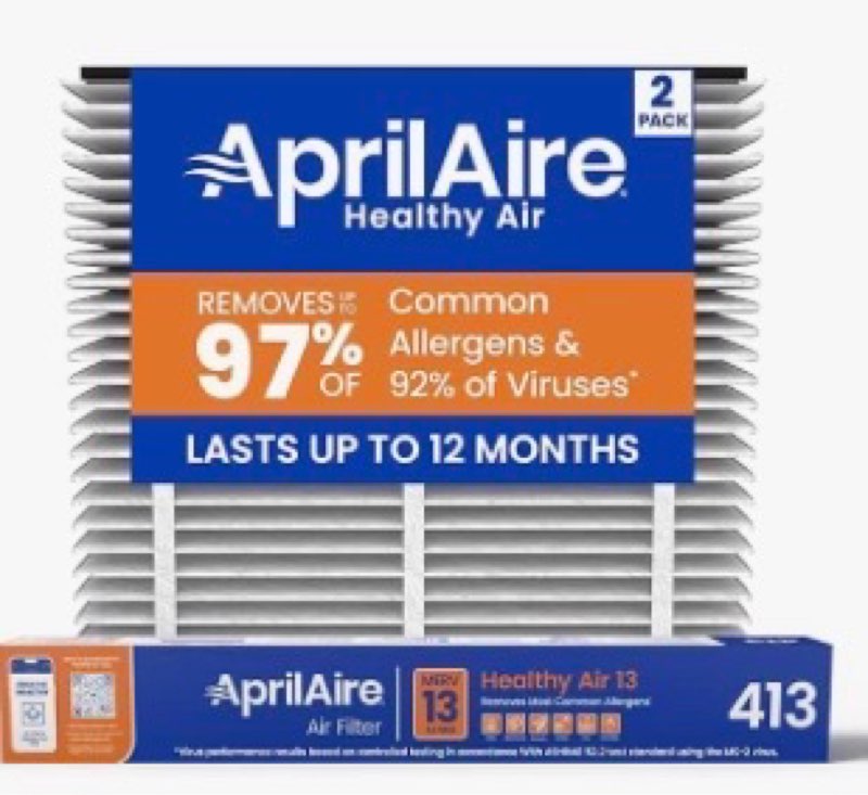 aerostar merv 13 collapsible replacement filter for aprilaire 413,(pack of 2)