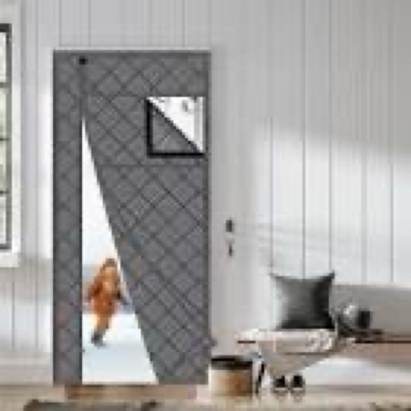 wochitv detachable window magnetic thermal insulated door curtain fits door size 34" x 80", durable 
