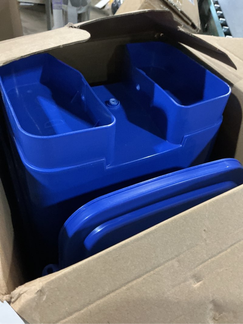 Condition photo showing Good Condition for Geiserailie 5.3 Gallon Recycle Bins for Kitchen with Foot-Operated & Self-Closing Lid, Includes 50 Trash Bags Wastebasket Bin for Recycling and Waste for Indoor&Outdoor Kitchen&Office