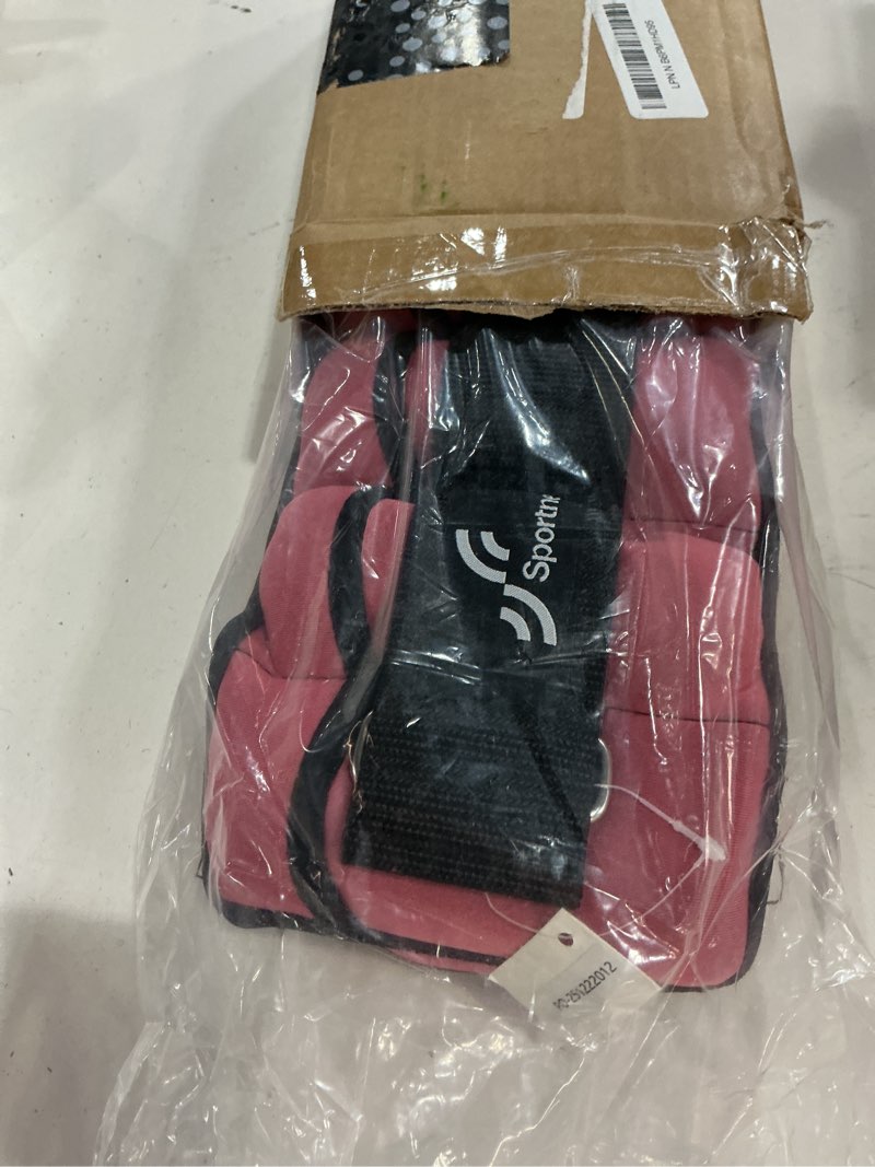 Condition photo showing New/Like New for sportneer adjustable ankle weights set - 1 pair (2-10 lbs) removable sandbags for women & men, comfortable neoprene leg weights for walking, running, pilates, yoga, home workout & physical therapy peach pink