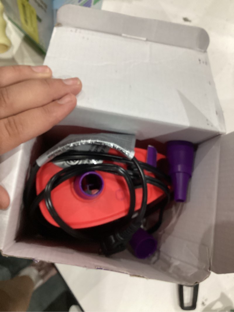 Condition photo showing Good Condition for balloon time electric air inflator for balloons, party decor, pool floats & air mattresses, dual nozzle portable pump
