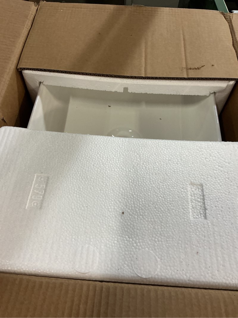 Condition photo showing New/Like New for 20 Inch Bathroom Sink Rectangular Above Counter, 20x14 Inch Modern White Vessel Sink Porcelain Ceramic Countertop Hand Wash Vessel Vanity Sink Art Basin White 20" x 14"