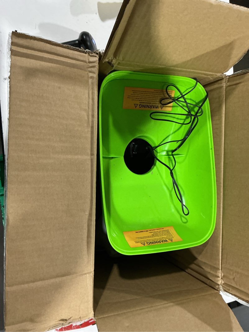 Condition photo showing As Is for franklin pet supply ready set fetch automatic tennis ball launcher dog toy - authentic tennis ball thrower - launchesup to 40' - interactive pet toy green/black