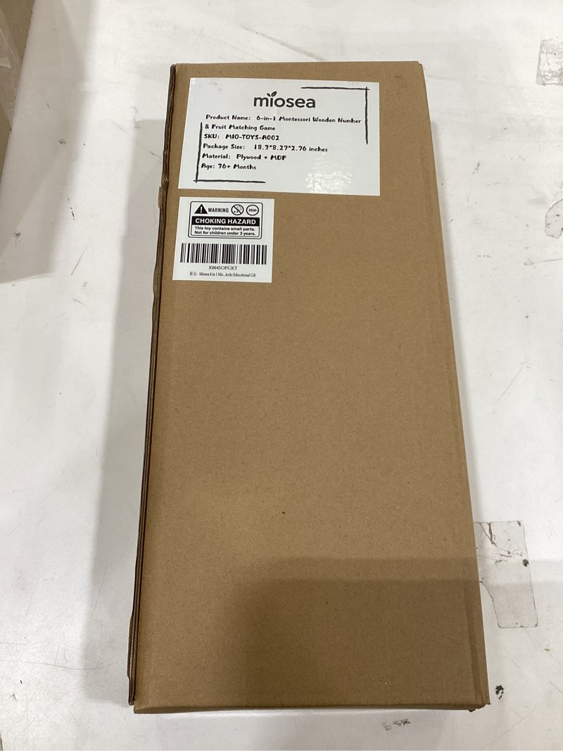 Wooden Number and Fruit Matching Game, 6 in 1