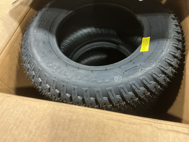 Condition photo showing New/Like New for maxauto 2 pcs 16x6.50-8 lawn mower tire for garden tractors riding mowers, 4pr, tubeless