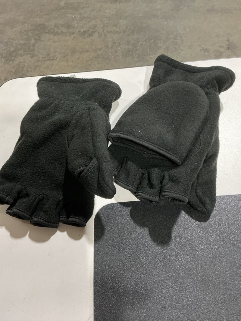 Condition photo showing Good Condition for winter convertible gloves flip top mittens warm polar fleece for winter running texting photographing for men women medium