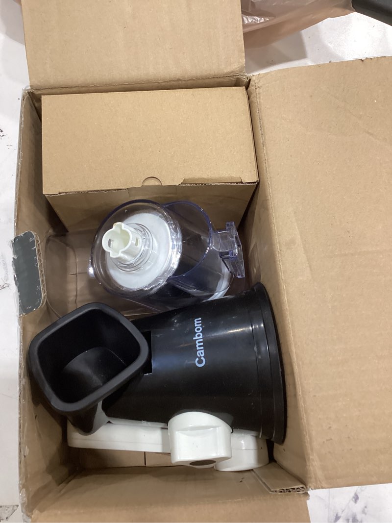 Condition photo showing New/Like New for Cambom Rotary Cheese Grater Hand Crank Cheese Shredder for Fresh Cheese, Vegetable, Nuts,Non-slip Suction Base, Free Cleaning Brush Three Blades, Black 3 BLADES Black