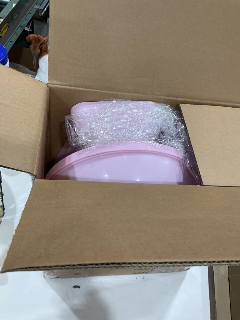 Condition photo showing New/Like New for ingenuity my size potty pro in pink, infant potty training toilet, lifelike flushing sound, for ages 18 months, up to 50 pounds