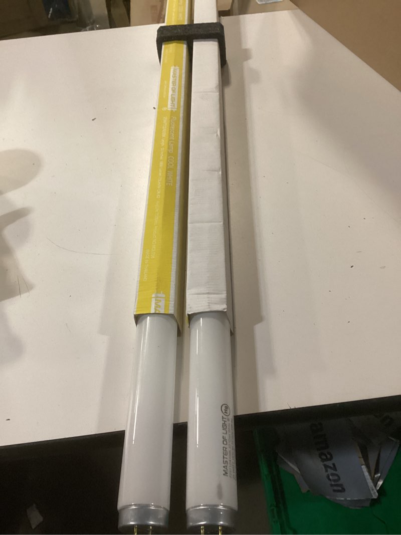 Condition photo showing Good Condition for f25t12/cw/33 (2 pack) 25 watt t12 fluorescent tube specialty appliance light bulb 33 inch lamp 25w 1.5 inch diameter f25t12 cool white 4200k replaces f25t12cw/33 f25t12cw33