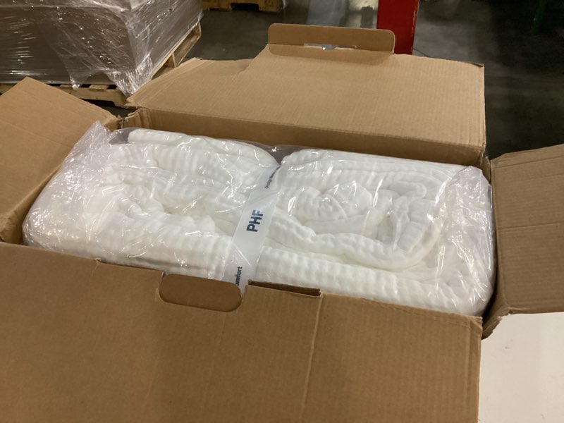 Condition photo showing New/Like New for phf 100% cotton waffle weave blanket queen size for bed,snag proof lightweight breathable moisture-wicking throw for couch, great for layering in cold weather, machine washable, home decor gift-white white queen(90" x 90")