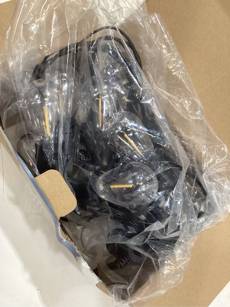 Condition photo showing New/Like New for svater outdoor string lights led 25 ft, patio lights for outside waterproof ip65 with shatterproof led bulbs, cafe bistro backyard balcony hanging light warm white 25ft