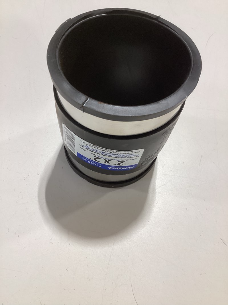 Condition photo showing Good Condition for fernco schedule 40 2 in. hub each x 2 in. d hub pvc flexible coupling 1 pk
