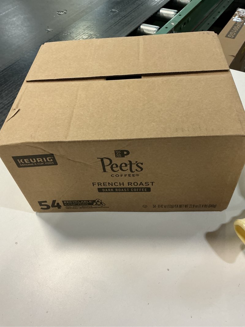 Condition photo showing Good Condition for (Best by 12 / 05 / 2025 ) Peet's Coffee, Dark Roast K-Cup Pods for Keurig Brewers - French Roast 54 Count (1 Box of 54) Packaging May Vary (B06VWK65H8)