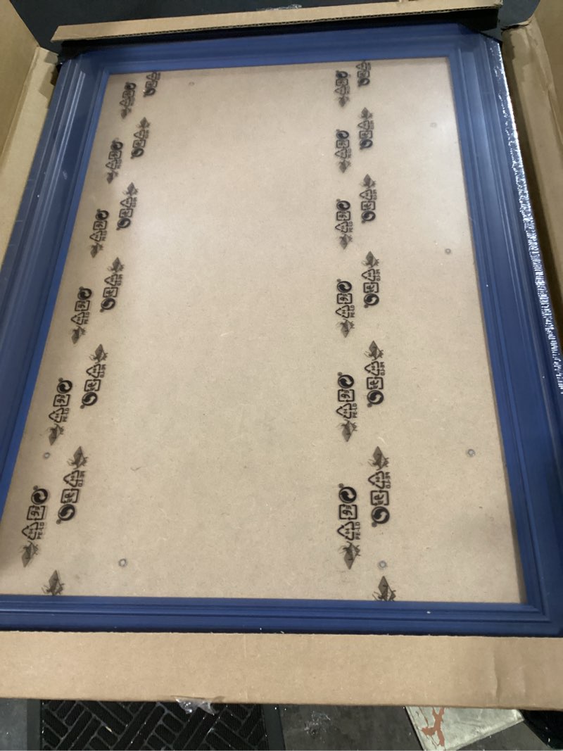 Condition photo showing New/Like New for gulethun 12x18 frame, transitional modern design picture frames, 12 by 18 rustic poster frame for home decor, blue vintage photo frame, horizontal or vertical display, choose size & color blue 12x18in