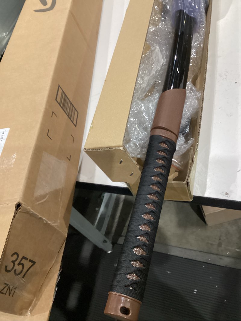 Condition photo showing Good Condition for katana sword - high toughness polypropylene blade, performing & training, includes scabbard for aikido brown