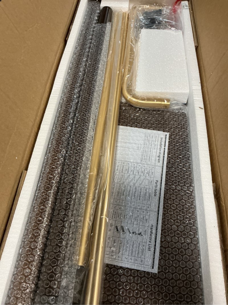 Condition photo showing Good Condition for taitiy clothes rack solid wood coat rack, metal and solid wood combination clothing rack with wheels for entryway, bedroom, living room, coat racks freestanding for hanging clothes garment scarf l-11.8"d x 18.9"w x 69.3"h