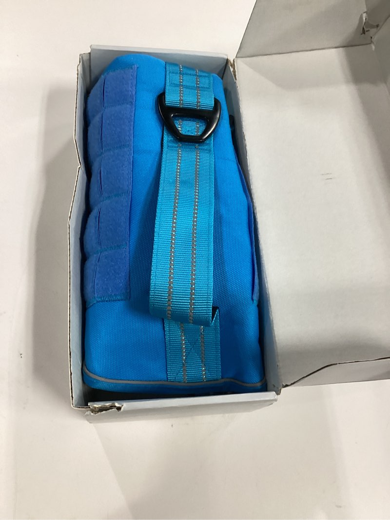 Condition photo showing Good Condition for Dog Harness for Large Dogs Heavy Duty, No Pull Tactical Dog Harness with Molle System, Easy On and Off Service Dog Vest, Breathable Padded, Adjustable Reflective Pet Vest for Walking Hiking Training XL(Neck:21-32",Chest:26-39"),75-135 lbs Blue