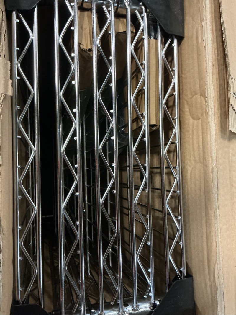 Condition photo showing Good Condition for style selections steel 5-tier utility shelving unit (36-in w x 16-in d x 72-in h), chrome, (350-lb capacity per shelf)
