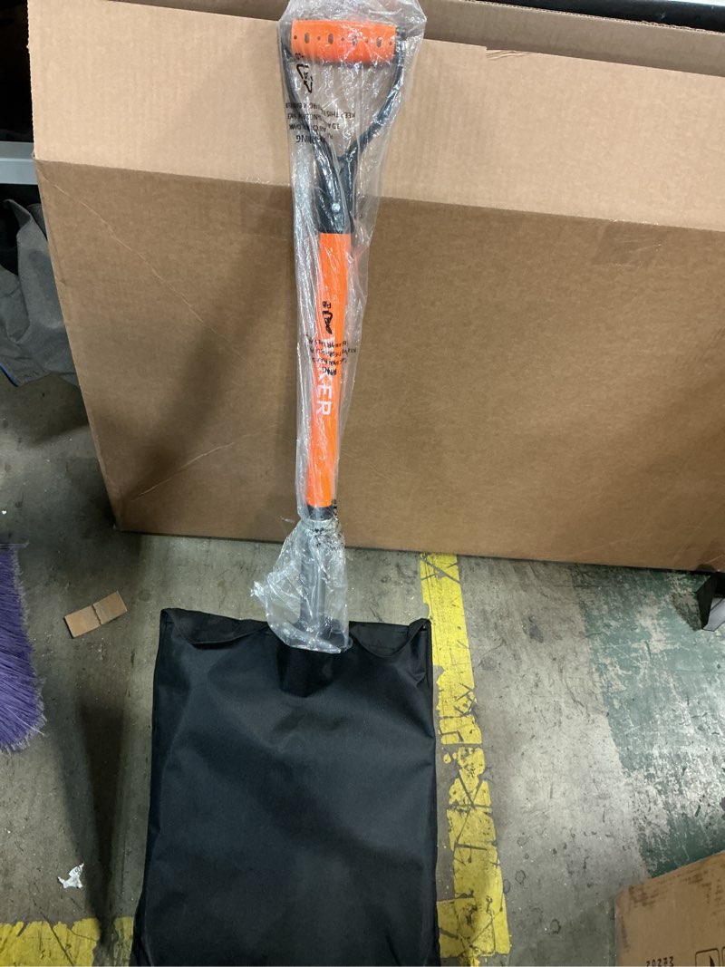 Condition photo showing As Is for WIKER Aluminum Snow Shovel for Driveway, 45-Inch Large Capacity Blade, 3.5lbs Lightweight with Fiberglass D-Grip Handle, Heavy Duty Metal Snow Removal Tool for Home and Garden