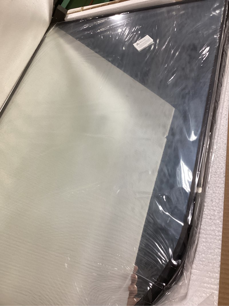 Condition photo showing Good Condition for vanity bathroom mirror for wall, 2 pack 30"x20" arched bathroom mirror for over sink, arched metal frame for bedroom, living room, entryway, hanging or leaning, black black 30"x20"-2pcs
