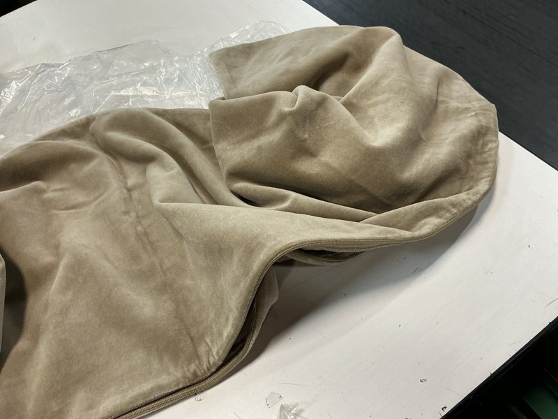 Condition photo showing Good Condition for cotton velvet oversized lumbar pillow cover 12x48