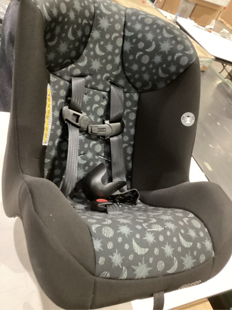 Condition photo showing As Is for cosco kids scenera extend infant & toddler convertible car seat, moonlit night, black
