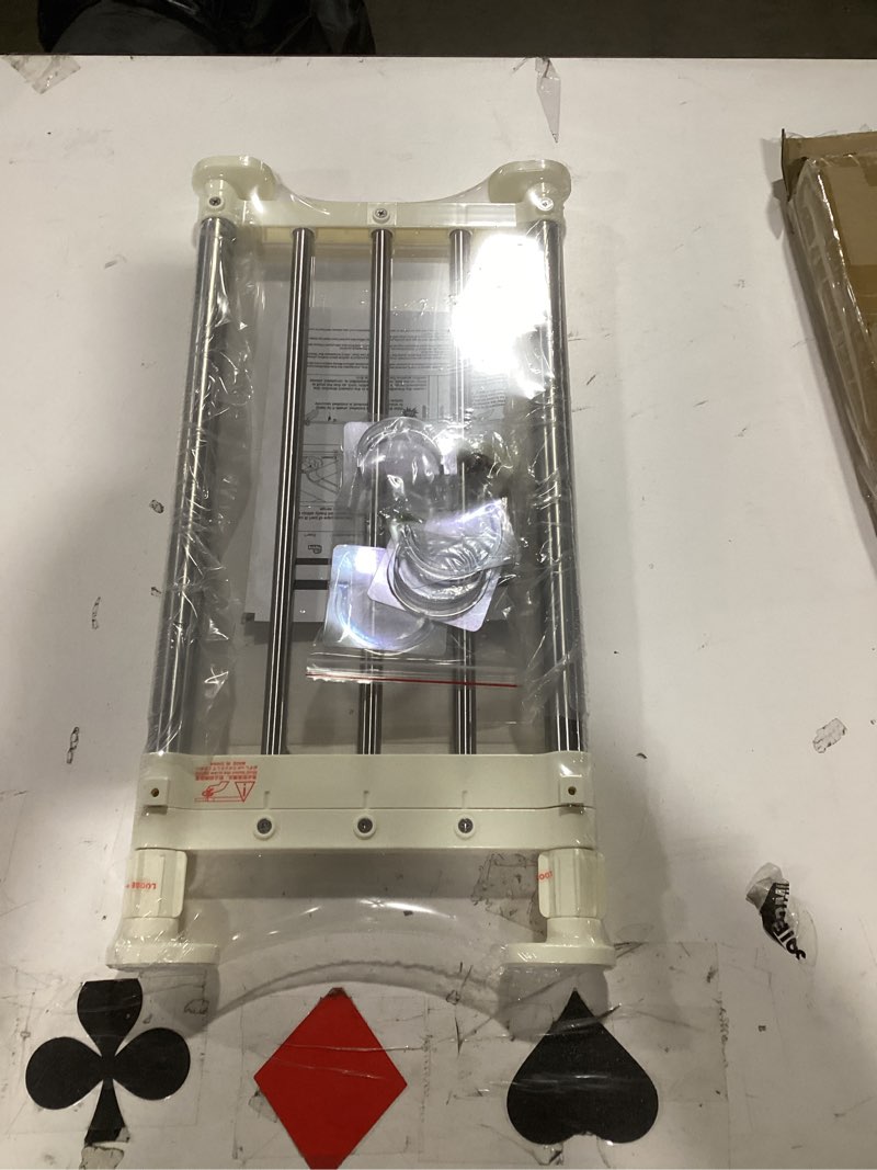 Condition photo showing New/Like New for BAOYOUNI Closet Tension Shelf Rod Heavy Duty Wardrobe Organizer Adjustable Storage Shelves Rack DIY Closet Dividers Separators for Kitchen Bathroom Bedroom Garage, 19.69-31.5 Inches (19.69-31.50) IN