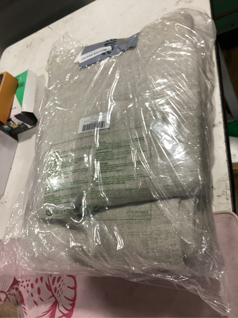 Condition photo showing New/Like New for nicetown 100% blackout linen curtains 90" long for bedroom, thermal insulated living room curtains with liner, farmhouse style linen blend window draperies for dining room (2 panels, 52" w, natural) natural 52"w x 90"l (pack of 2)