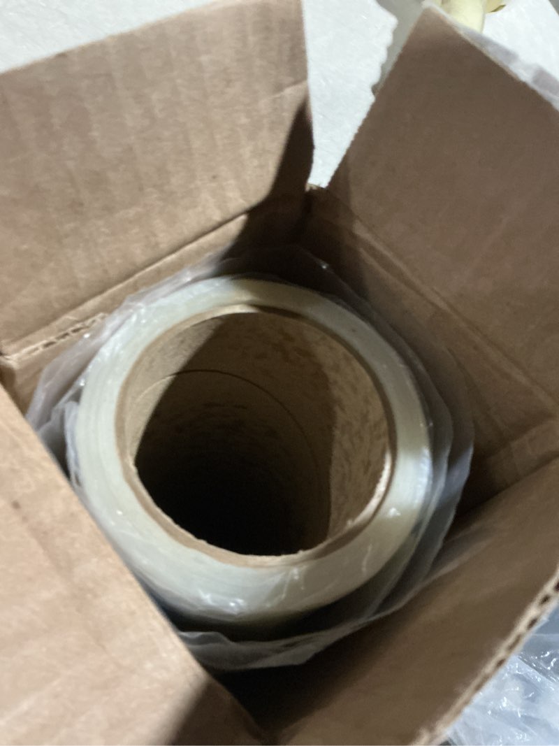 Condition photo showing As Is for tapemanblue carpet protection film 36" x 200' roll, self adhesive plastic carpet protector film with clean removal & easy unwind, durable protection tape to shield your surface from dirt and spills