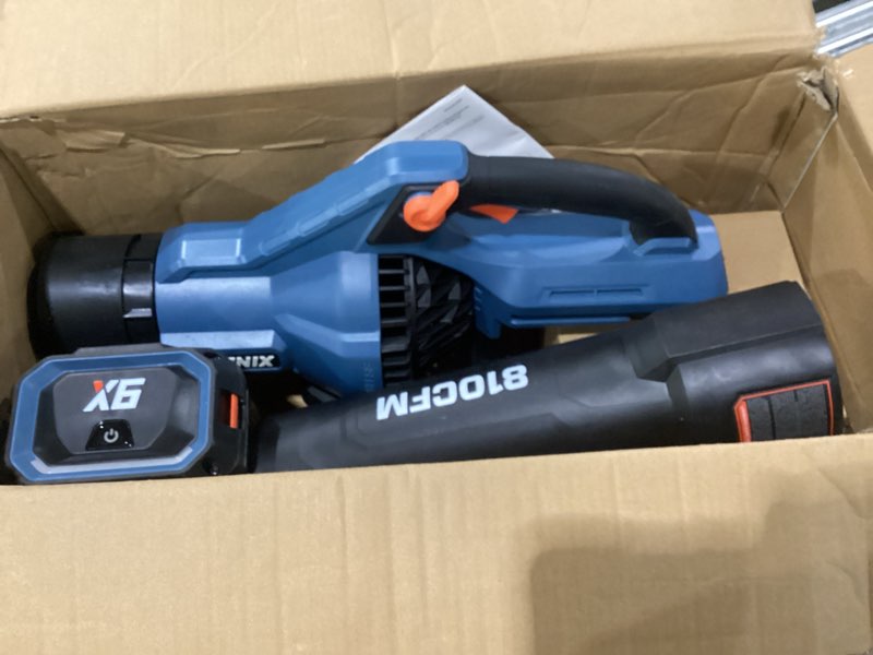 Condition photo showing Good Condition for SENIX Leaf Blower Cordless, 60V Max 1300W Brushless Electric Leaf Blowers, 810 CFM & 170 MPH, Stepless Speed, Cruise Control, 60V 4.0Ah Battery & Charger Included,Blowers for Lawn Care, Yard, Garden 810 CFM with 4.0Ah Battery
