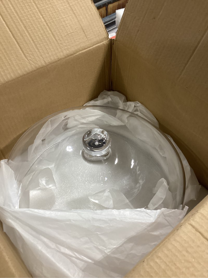 Condition photo showing Good Condition for galashield glass cake dome, cake cover lid for freshness and display | 12" diameter