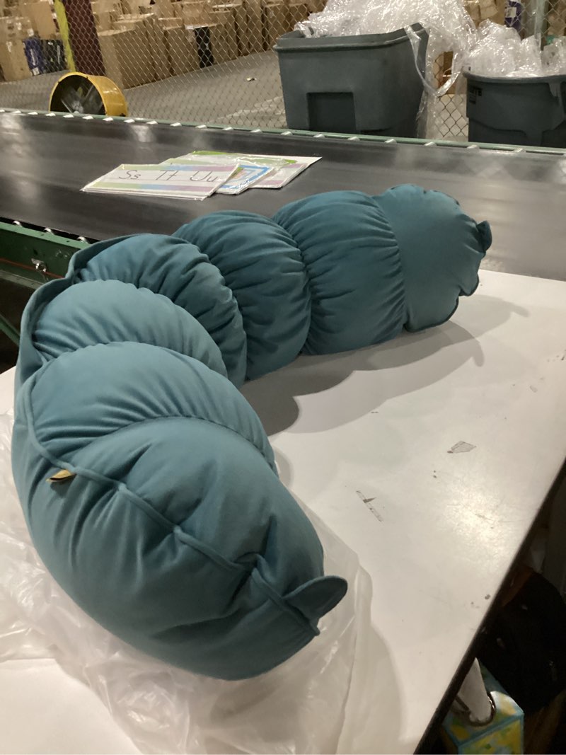 Condition photo showing Good Condition for Peallow(Pat. Pend) – Long Round Body Pillow for Adults, Bolster Pillow for Sleeping, Soft and Supportive Pillow for Sleeping & Lumbar Support (Teal Blue,47")