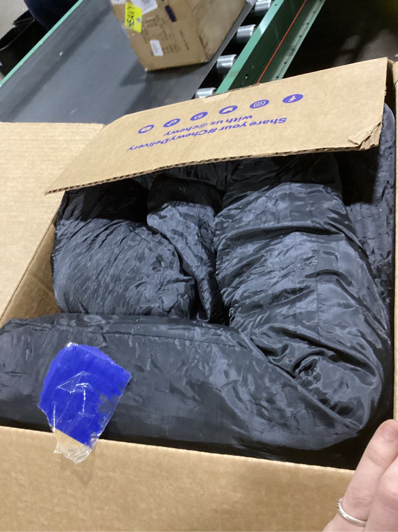 Condition photo showing As Is for Large Dog Bed Orthopedic Washable - Beds Bolster - Medium XL XLarge Big Dogs - Memory Foam Couch Sofa - Waterproof with Removable Cover 36.0"L x 27.0"W x 7.0"Th Grey