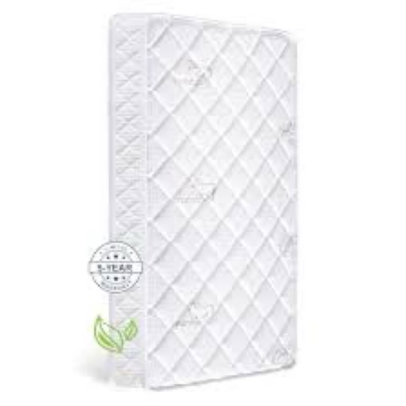 Premium Dual Sided Crib & Toddler Mattress,100% Knitted Fabric, Premium Fleece Surface-Hypoallergenic, 5" Thick Firm Soft Crib Mattress, Non-Toxic - Fits Standard Cribs & Toddler Beds