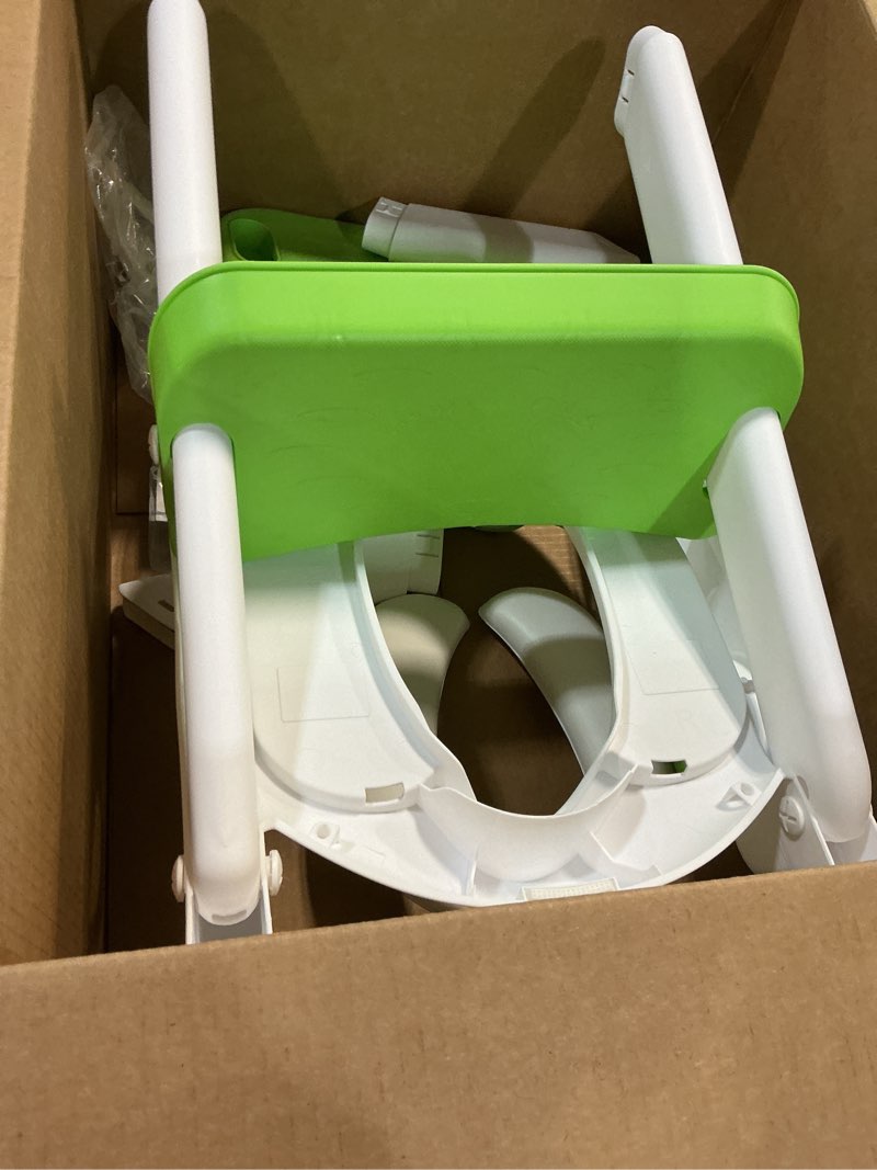 Condition photo showing As Is for cooseya frog toilet seat, potty training seat for toddler, upgrade potty training 2 in 1 toddler toilet seat for boys girls,waterproof soft mat non-slip step stool green