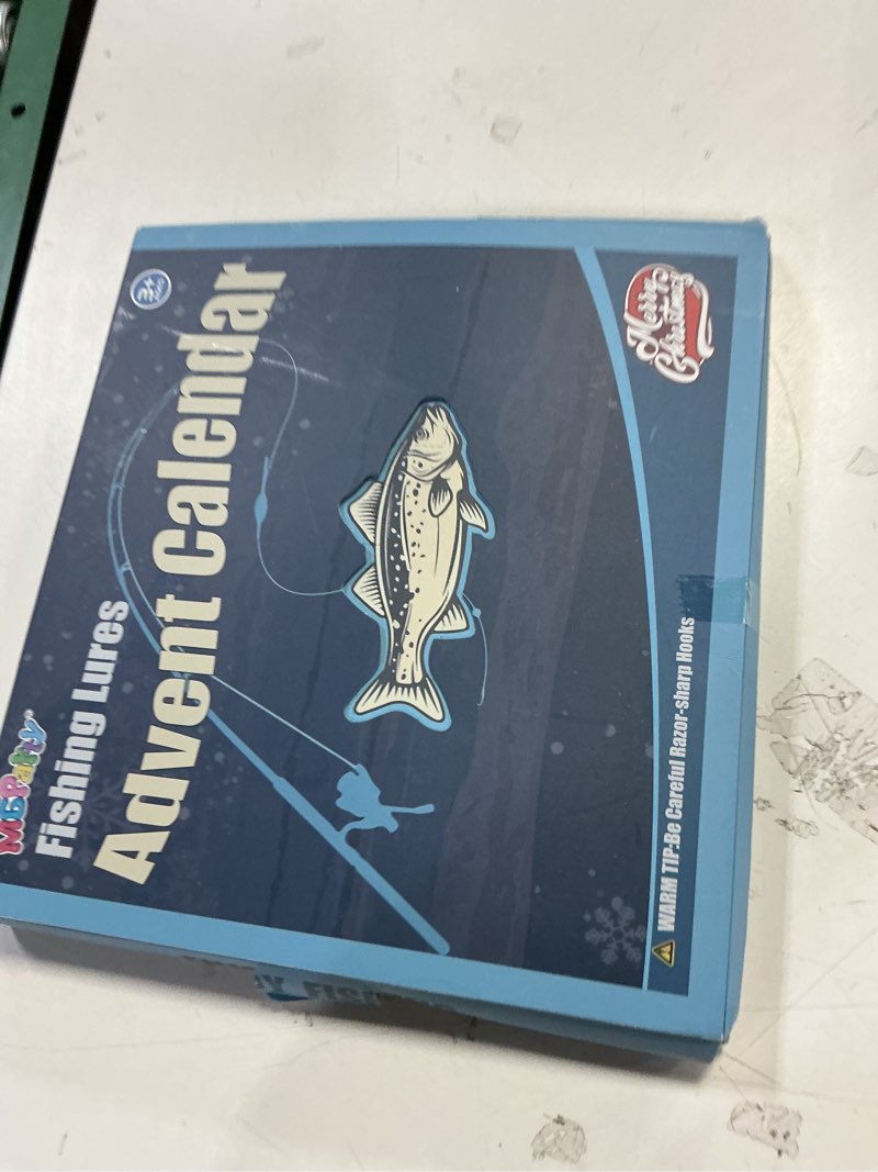 Condition photo showing New/Like New for Fishing Advent Calendar 2025 for Adults Teens Men Boys – 24 Days Christmas Countdown Fishing Lures Tackle Kit Bass Trout Fishing Advent Calendar for Dad Husband Boyfriend Him Christmas Gift