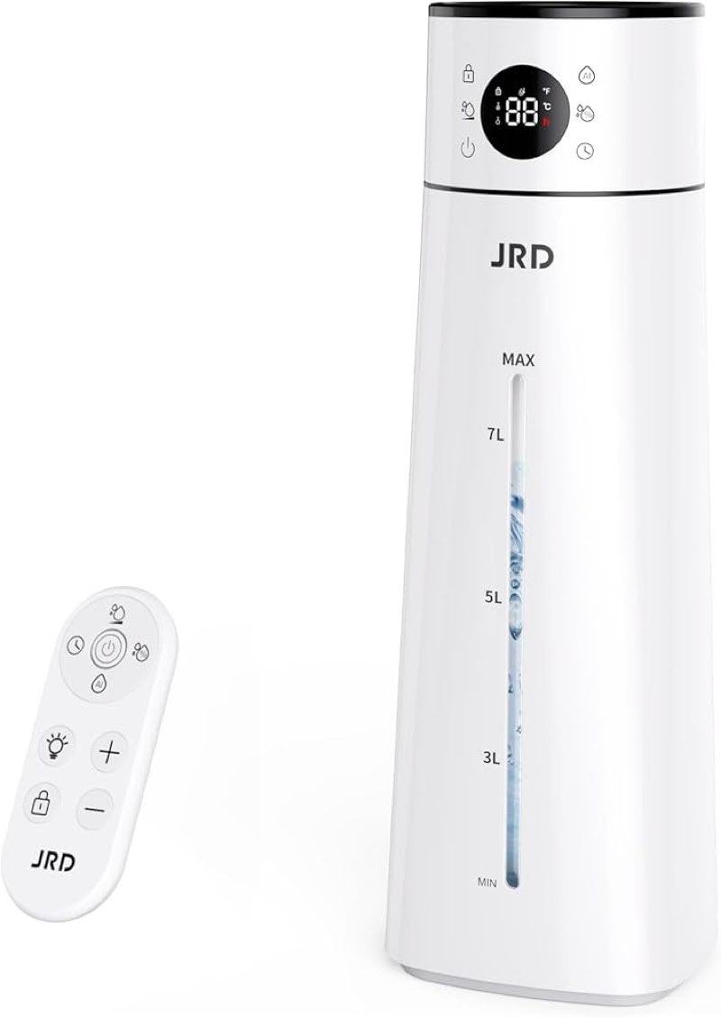 JRD 8L/ 2.1Gal Smart Humidifier Large Room, Ultrasonic Cool Mist for Bedroom, Quiet Humidifier with 