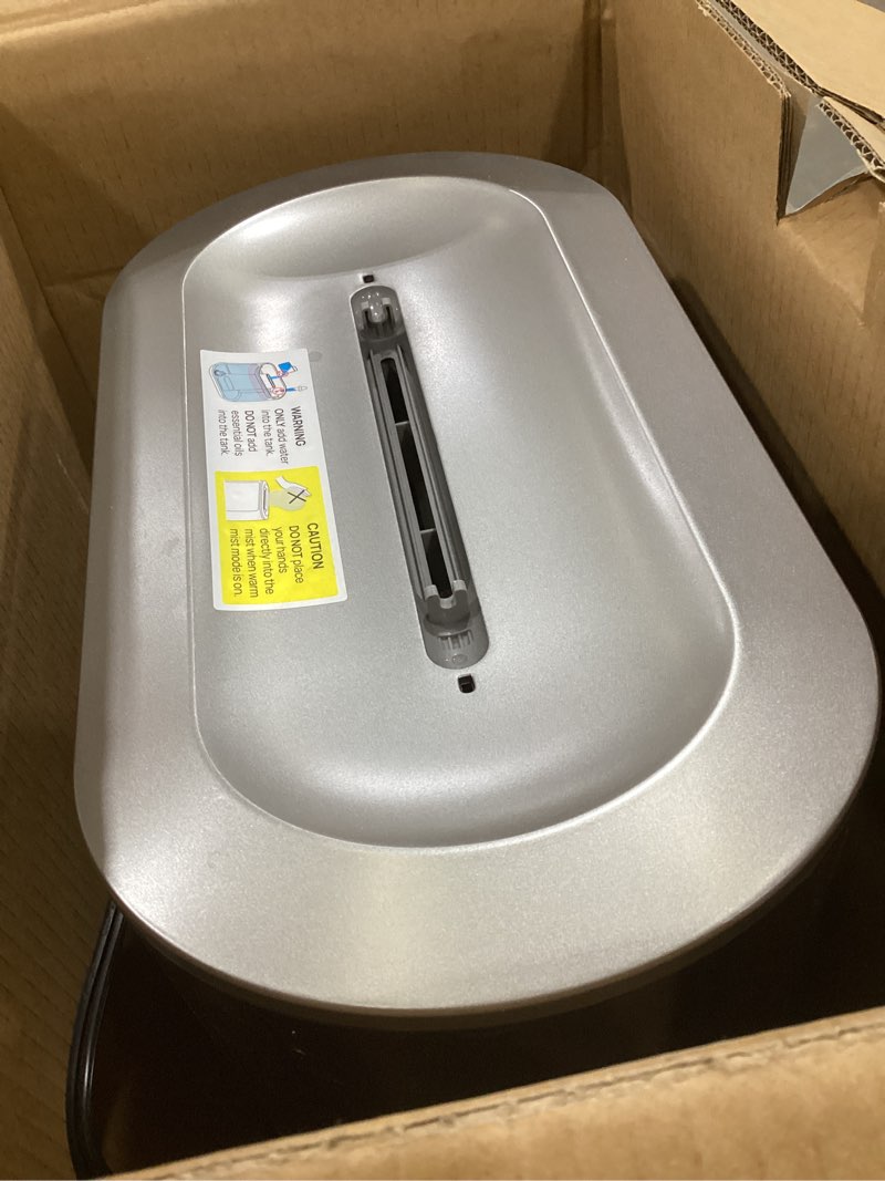 Condition photo showing As Is for dreo 8l smart humidifiers for bedroom 600ft², 80h runtime warm&cool supersized mist humidifier for large room indoor, quiet whole house humidifier for baby, plants, with alexa/google, silver, hm717s
