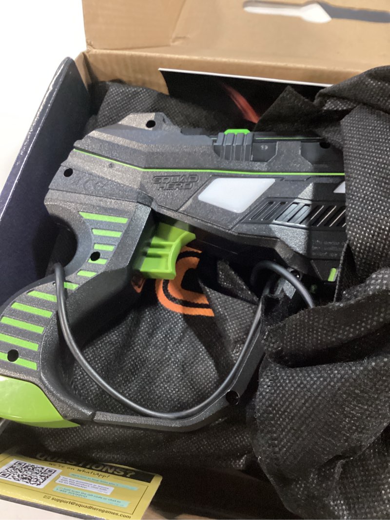 Condition photo showing New/Like New for squad hero rechargeable laser tag for kids, teens & adults - boys gifts - blasters & vest sensors - fun ideas age 8+ year old toys - 4 set - lazer teen boy game boys & girls outdoor teenage activities 4 pack