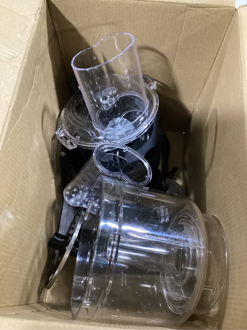 Condition photo showing As Is for Hamilton Beach Blender and Food Processor Combo for Shakes & Smoothies, With 3 Cup Electric Food Chopper Attachment, 40 oz Glass Jar, Blender Travel Cup, 700 Watts Peak Power, Gray & Black (58163)