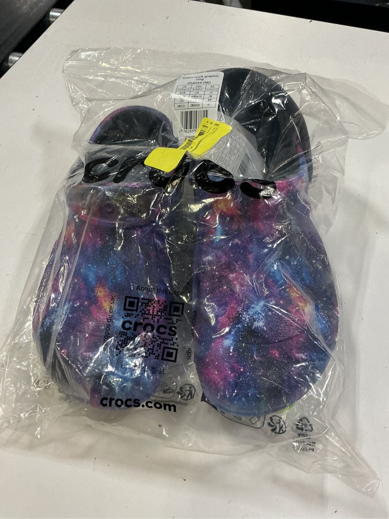 Condition photo showing New/Like New for crocs classic graphic monster print clogs (m - 10/ w - 12)