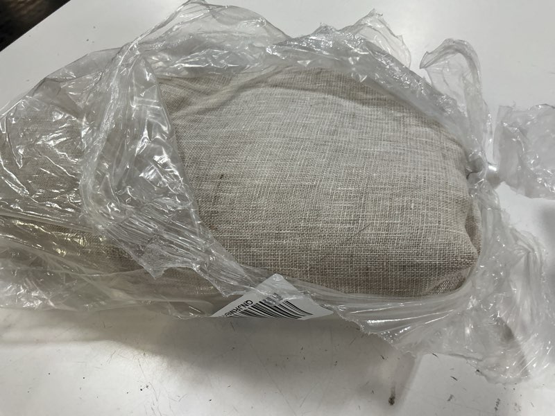 Condition photo showing As Is for european linen sheer curtain set (set of 2), 48x96, flax