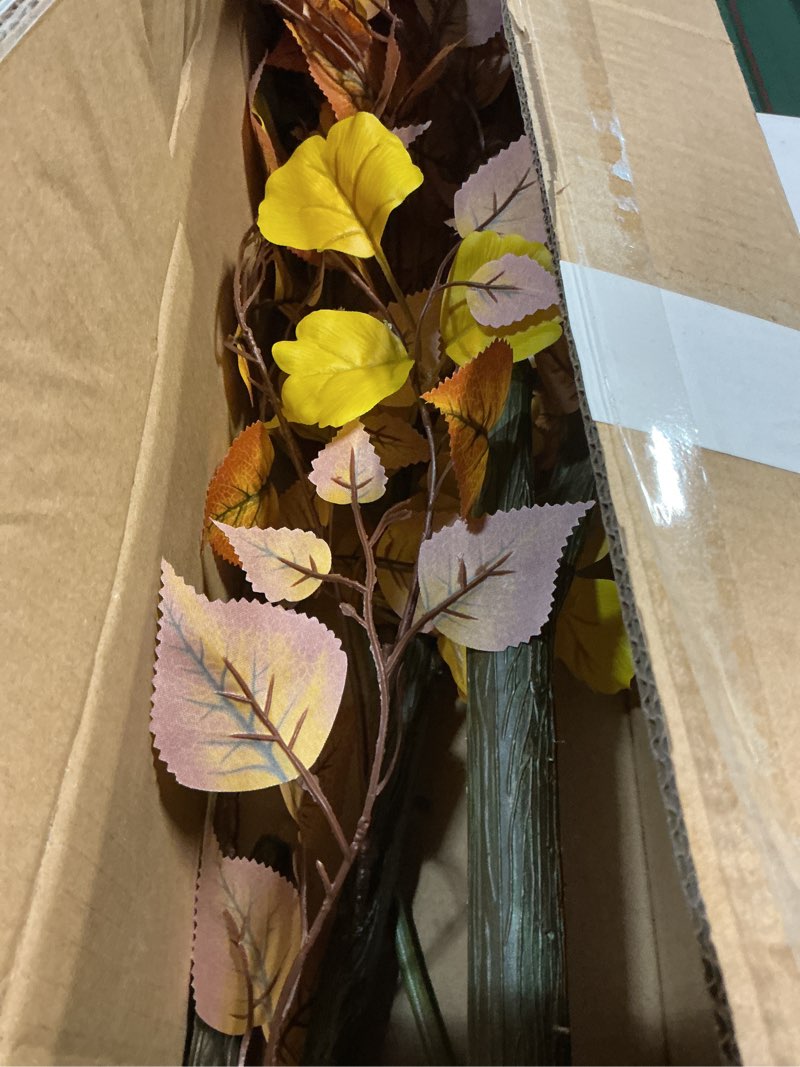 Condition photo showing Good Condition for nearly natural 4ft artificial autumn oak tree - harvest season decor - indoor fall foliage display