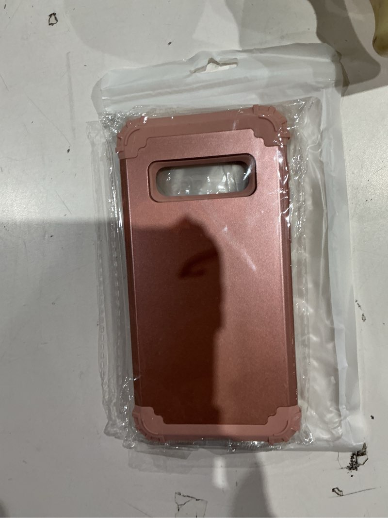 Condition photo showing New/Like New for idweel for galaxy s10e case with tempered glass screen protector, for galaxy s10e, hybrid 3 in 1 shockproof heavy duty protection hard pc cover soft silicone rugged bumper full body cover, rose gold
