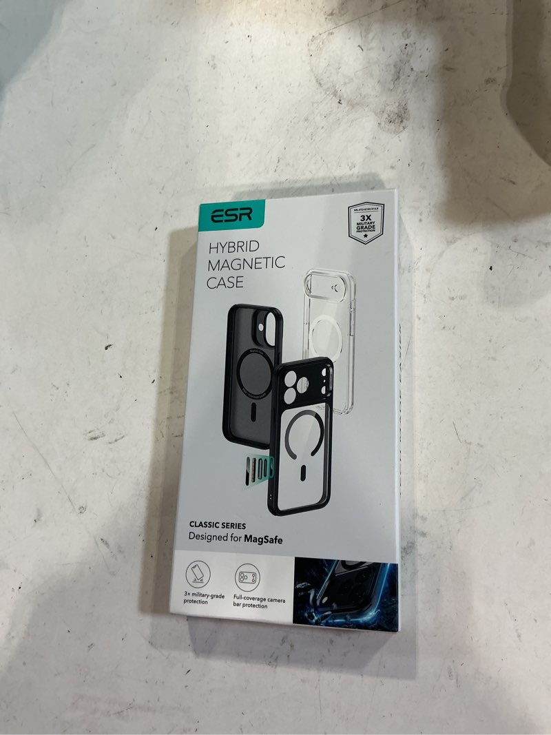 Condition photo showing New/Like New for esr for iphone 17 case, camera control cover, compatible with magsafe, shockproof military-grade protection, magnetic phone case for iphone 17, classic hybrid case, frosted black frosted black iphone 17 6.3 inch