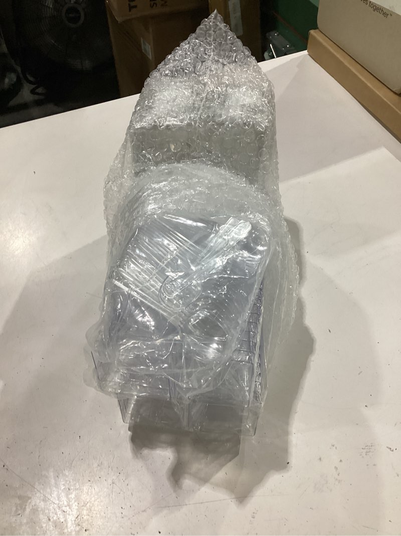 Condition photo showing New/Like New for ginkgo 100 sets (300 pieces) 5 oz dessert cups with lids and spoons, clear plastic parfait cups, disposable appetizer cups for pudding, jello, mousse, ice cream, party & catering supplies