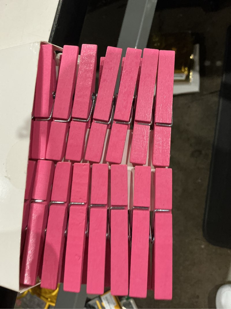 Condition photo showing Good Condition for mr. pen- wooden clothes pins, natural wood, 50 pack, 2.9 inch, pink, rust resistant clothes pins for hanging clothes, mother's day decoration pink 2.9 inch, 50 pcs