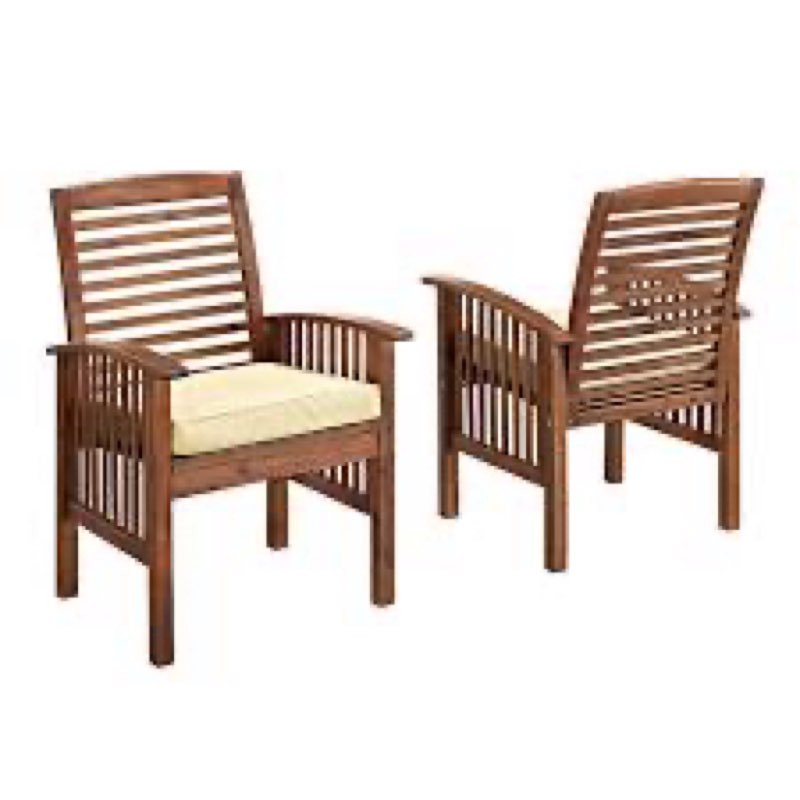 tournesol acacia patio dining armchair with cushioni