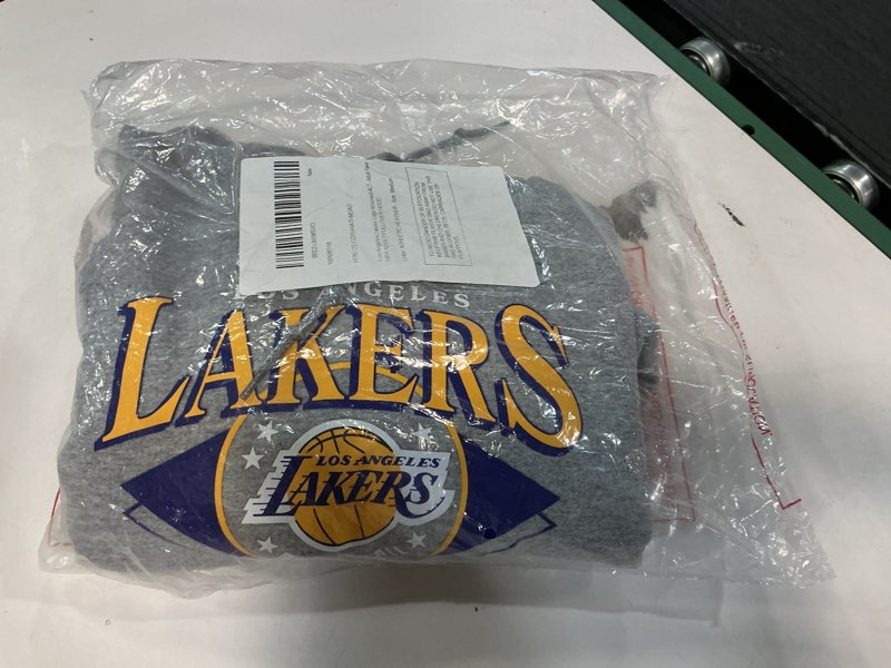 Condition photo showing New/Like New for Junk Food NBA mens Junk Food X Nba - Court Classic - Officially Licensed Nba Adult Hooded Fleece Sweatshirt for Men & Women Los Angeles Lakers Medium Athletic Heather (size M ) 