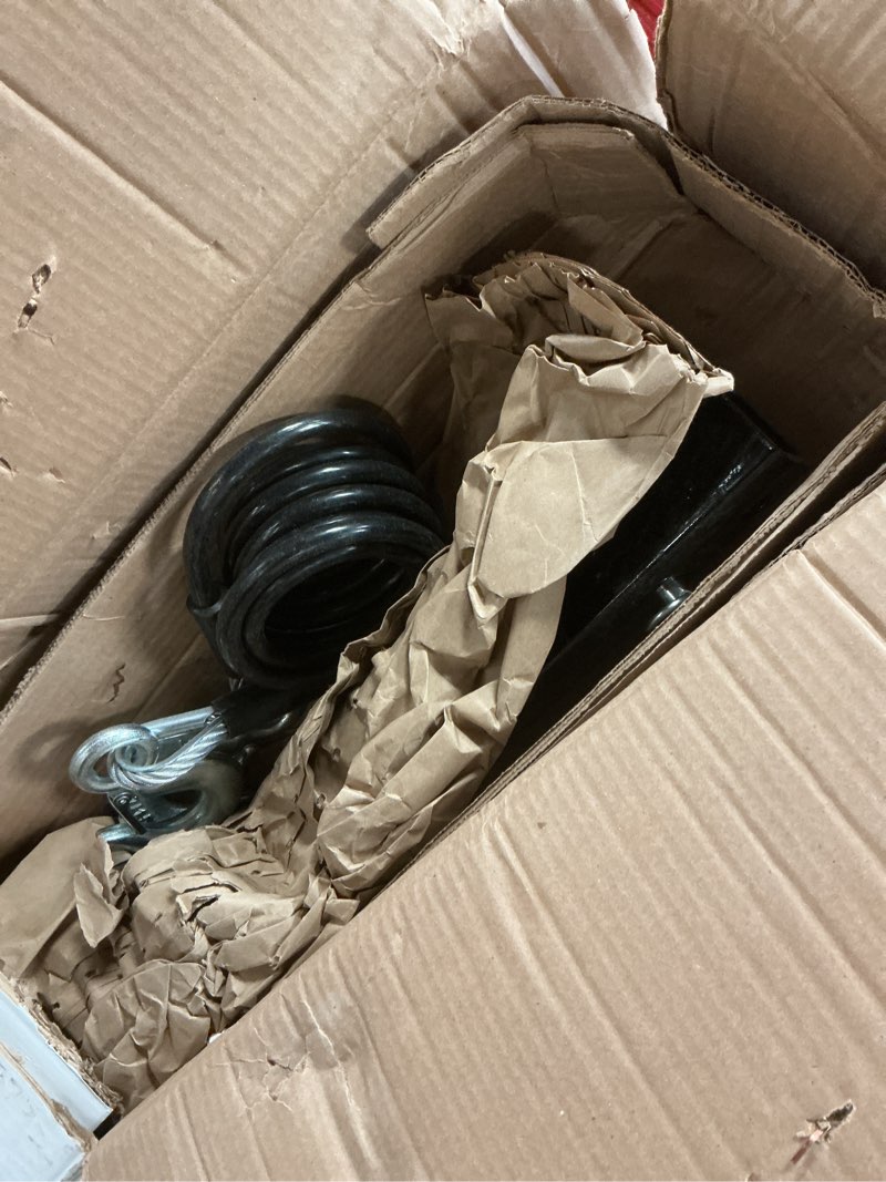 Condition photo showing As Is for Blue Ox BX7420 Avail Tow Bar 2" Receiver | Tows Up to 10,000 lbs | Self-Aligning Tow Bar Steel Construction | Easy Fold and Store in RV | Safety Cables Included | Cinnamon Coffee Metallic Color